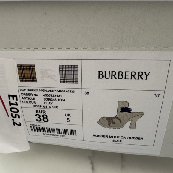 Burberry Women's Equestrian Knight Square-Toe Mules l Clay l EU38 $950MSRP NIB - Picture 7 of 8
